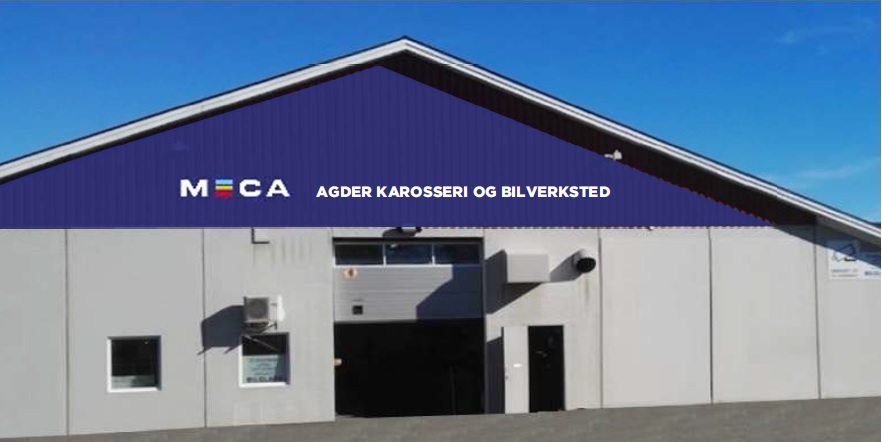 Fasadebilde Agder Karosseri, ditt MECA bilverksted i Grimstad